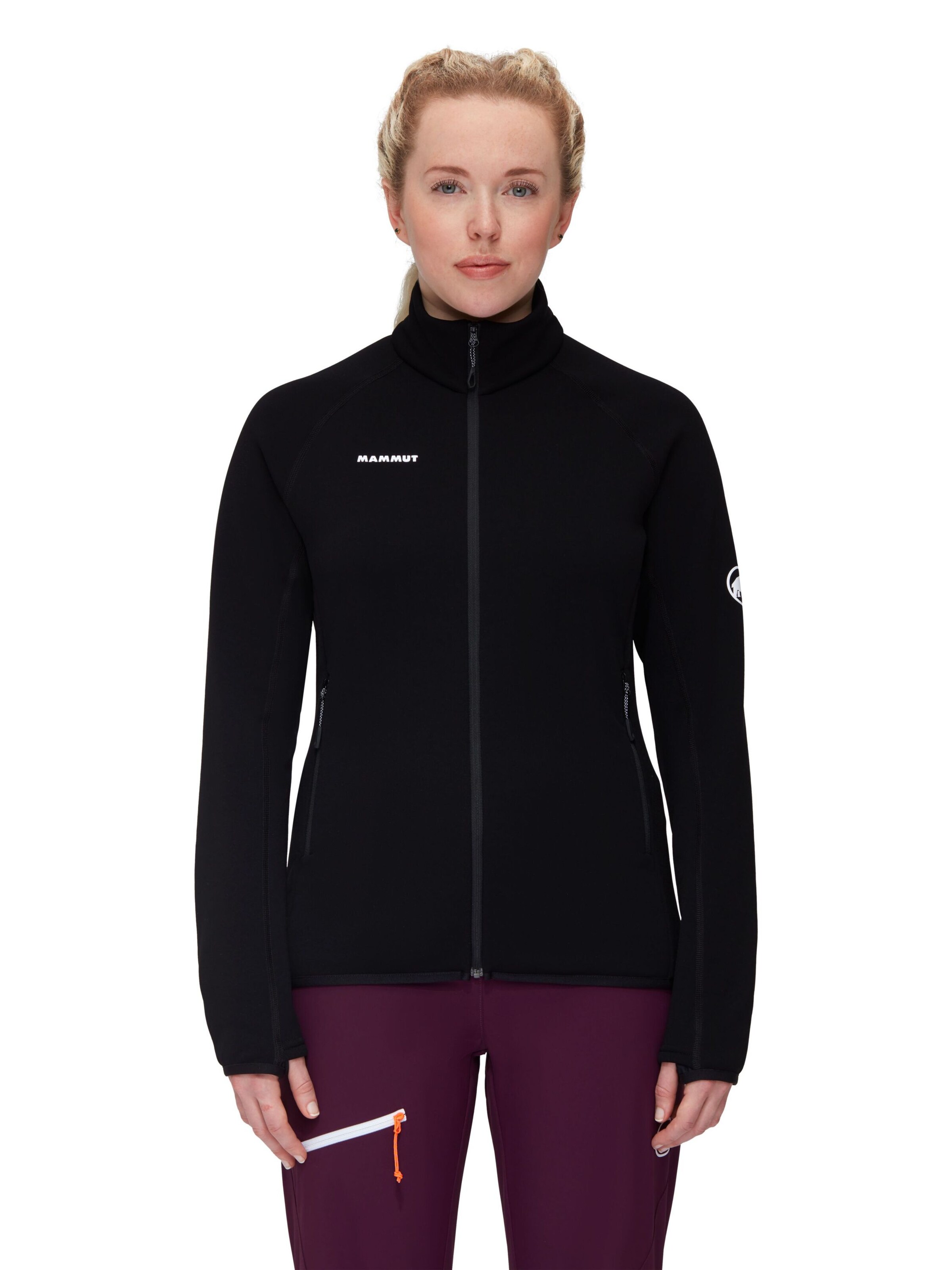 MAMMUT Funktionsfleecejacke ‘Aconcagua’ in Schwarz: Vorderseite