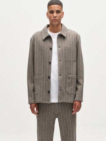 GABBA Regular Fit Skjorte ' Libre AX Stripes ' i grå: forside