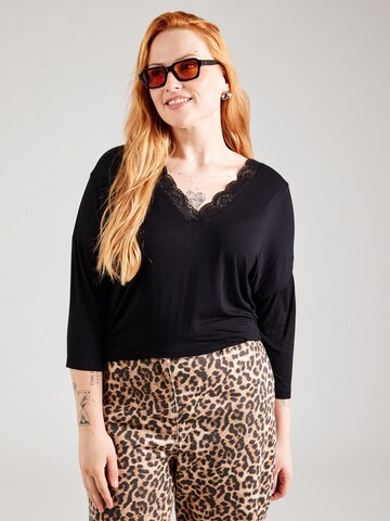 T-shirt ONLY Carmakoma en noir : devant