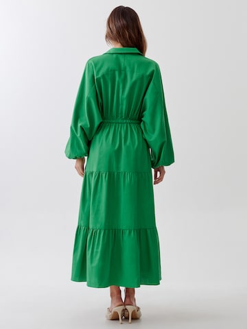 Robe 'NINAH' Tussah en vert : derrière