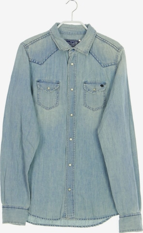 DIESEL Button Up Shirt in M in Blue: front