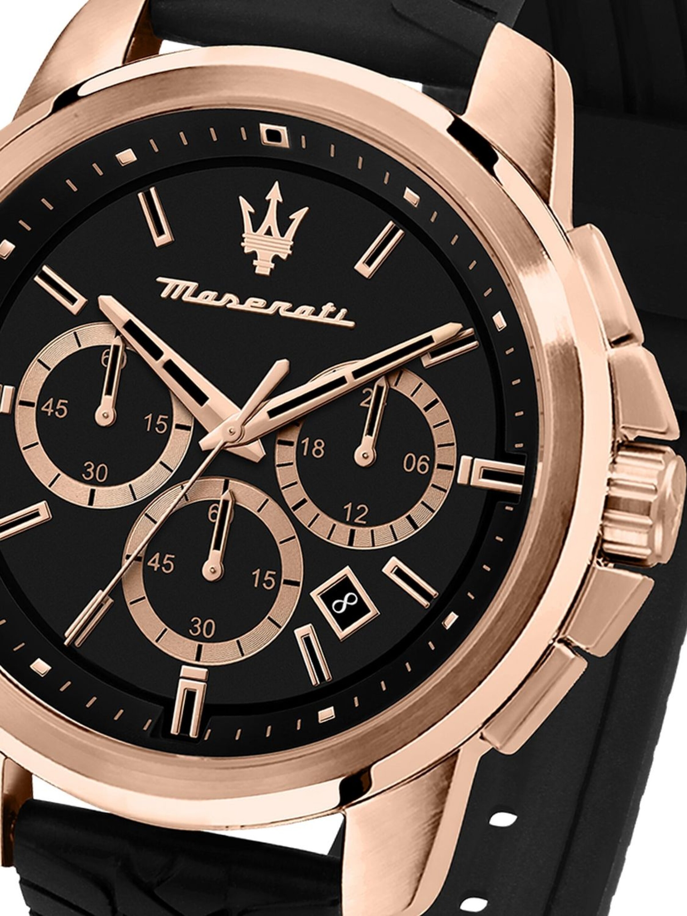 Montre à affichage analogique Maserati en noir