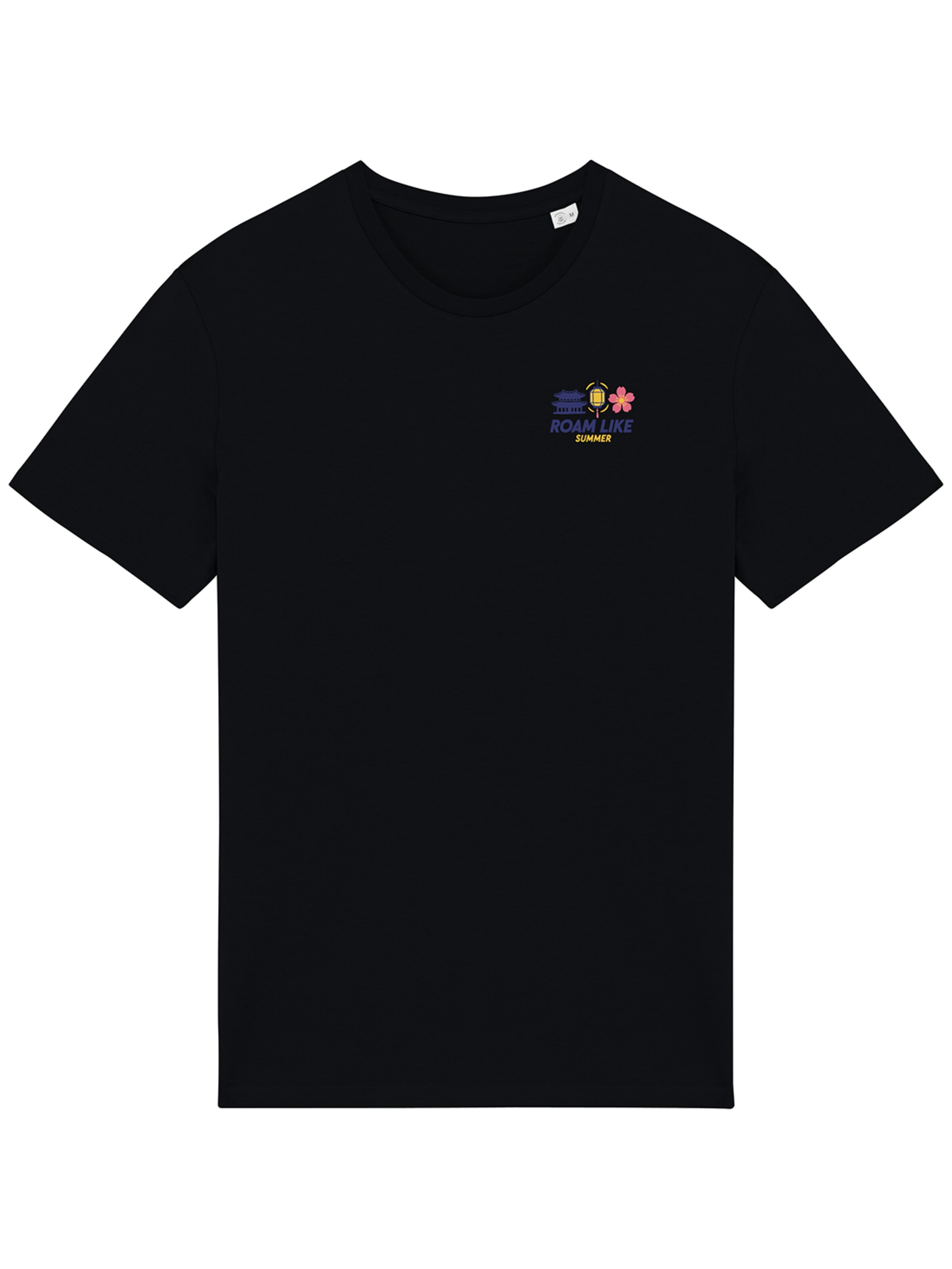 RoamLikeSummer Shirt 'The Night Is Young' in Schwarz: Vorderseite