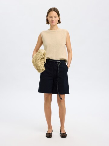 SELECTED FEMME Gebreide top 'SLFalma' in Beige