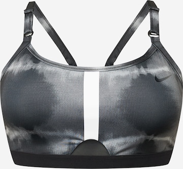 Nike SportswearBustier Sportski grudnjak 'INDY' - crna boja: prednji dio