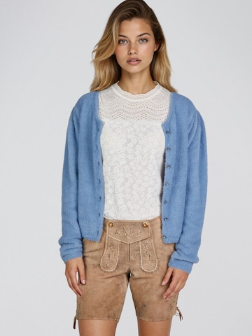 SPIETH & WENSKY Gebreid vest 'Hulla' in Blauw: voorkant