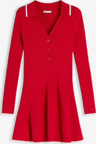 Robes en maille Tommy Jeans en rouge : devant
