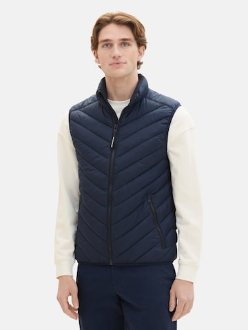 TOM TAILOR Bodywarmer in Blauw: voorkant