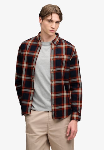 Superdry & Co Regular fit Overhemd in Blauw: voorkant
