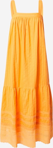 Warehouse - Vestido de verano en naranja: frente