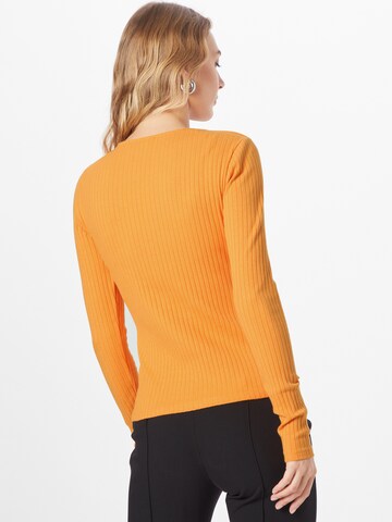 Gina Tricot Knit Cardigan in Orange