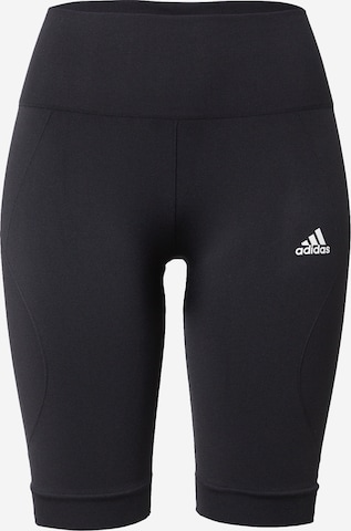 ADIDAS SPORTSWEAR Skinny Παντελόνι φόρμας σε μαύρο: μπροστά