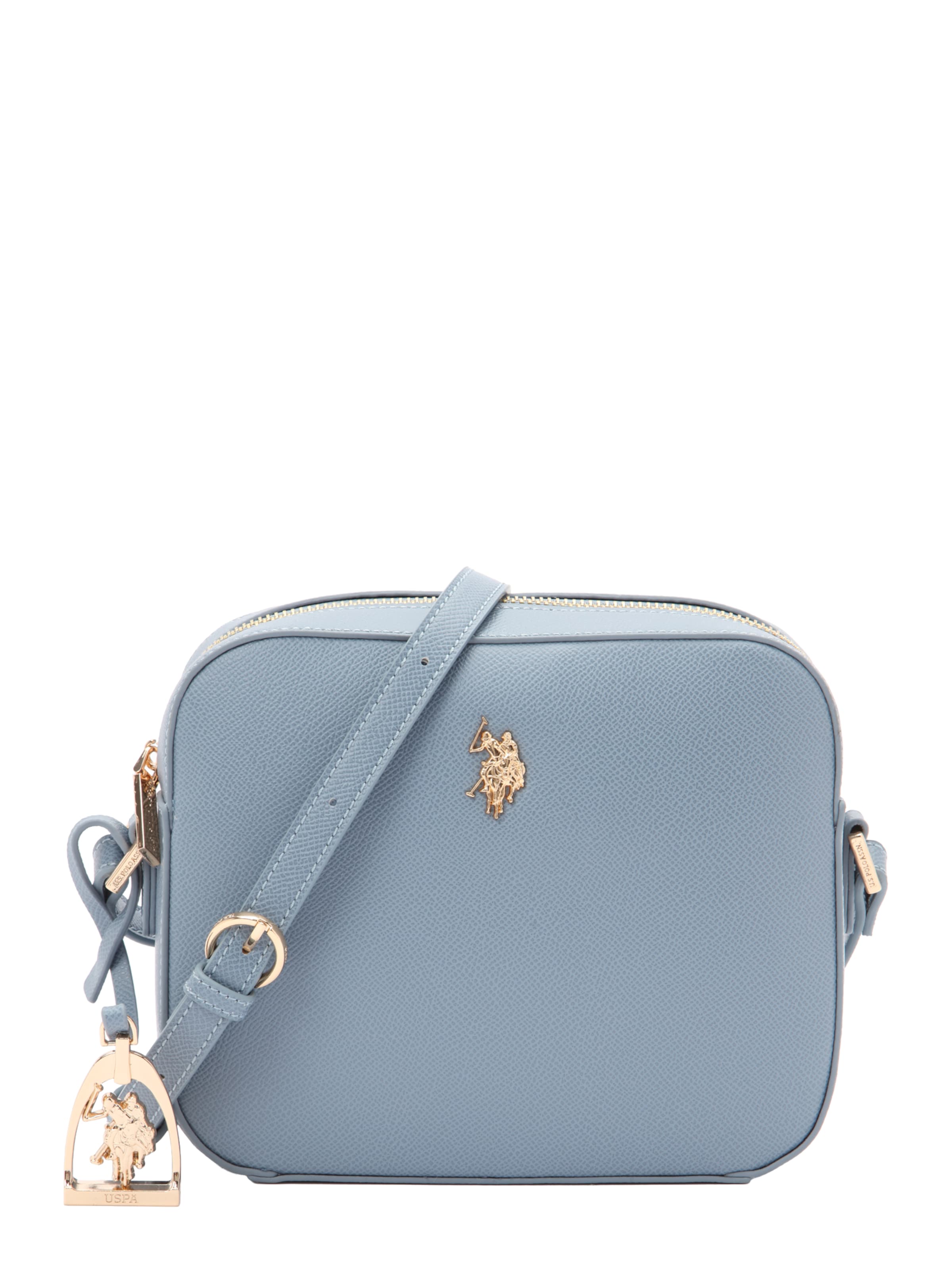 U.S. POLO ASSN. - Bolso de hombro en azul: frente