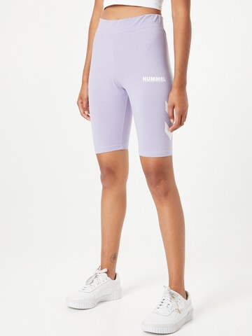 Hummel Skinny Sportbroek 'Legacy' in Lila: voorkant