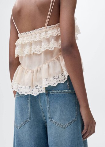 MANGO Wide Leg Jeans 'Aba' in Blau