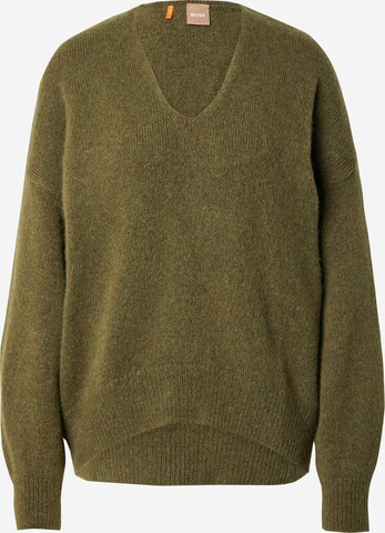 Pullover di BOSS in verde: frontale