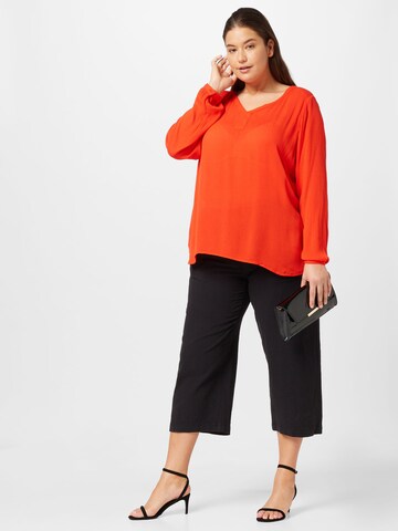 KAFFE CURVE Blouse 'Ami' in Rood