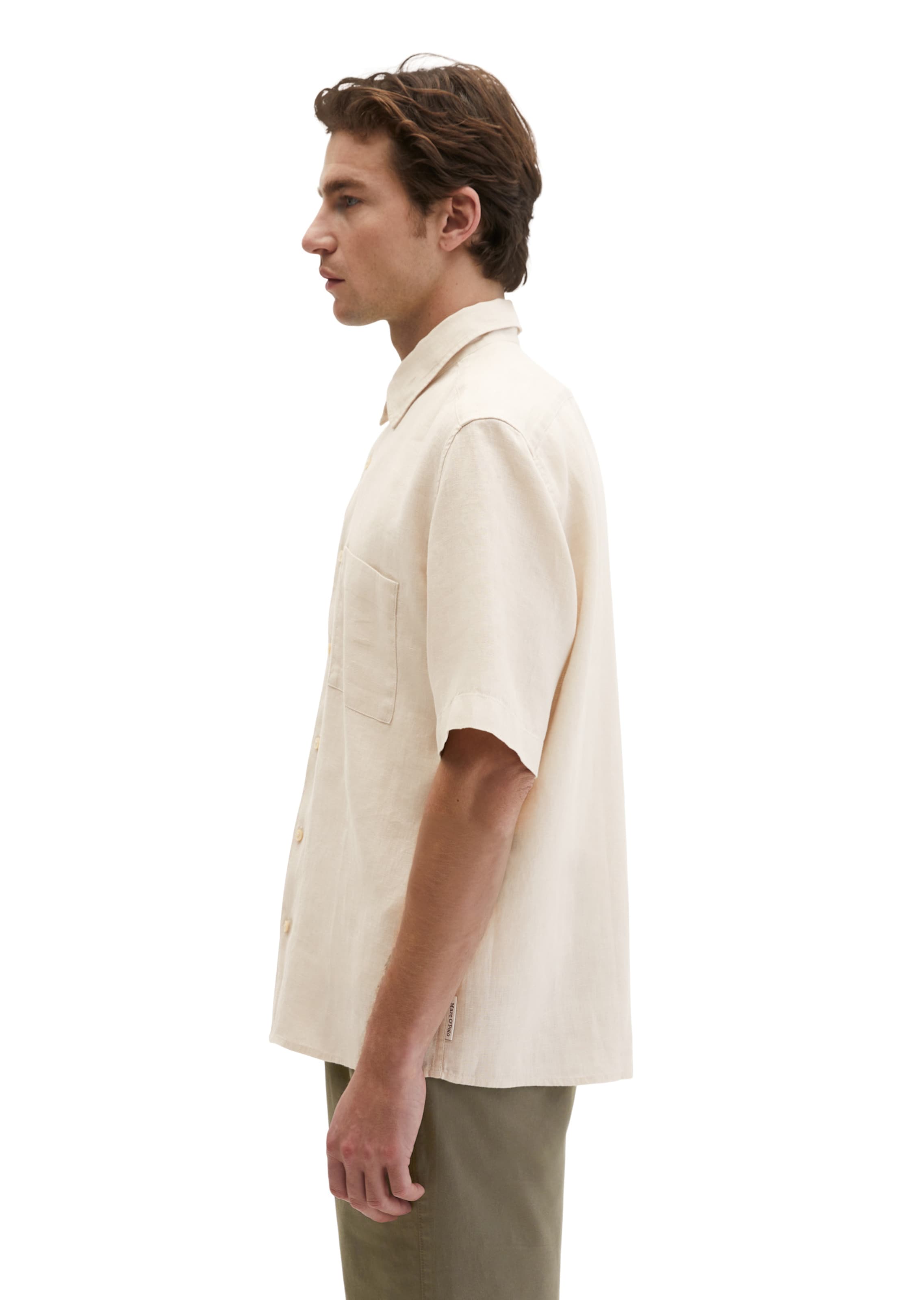 Marc O'Polo Comfort fit Button Up Shirt in Beige