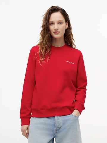 Tommy Jeans Tréning póló 'ESS' - piros: elől