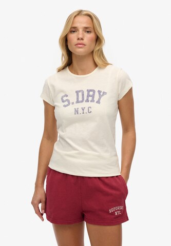 Superdry Shirt 'Athletic Essential' in Wit: voorkant