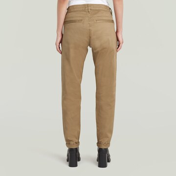 G-STAR Tapered Chino trousers 'Kate' in Brown