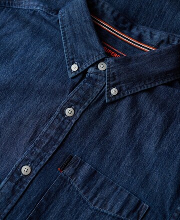 Superdry Regular fit Overhemd in Blauw