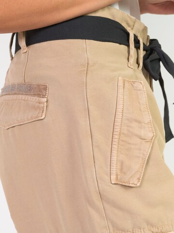 Le Temps Des Cerises Loosefit Cargobroek 'Ambroise' in Beige