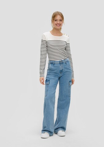 s.Oliver Wide leg Cargojeans 'Suri' i blå