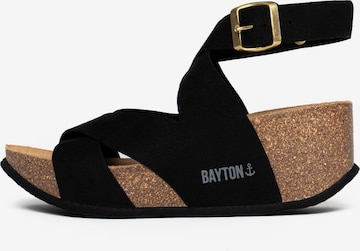 Bayton - Sandálias com tiras 'Murcia' em preto: frente