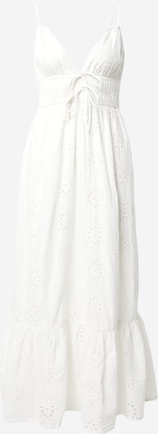 Gina Tricot Καλοκαιρινό φόρεμα σε λευκό: μπροστά