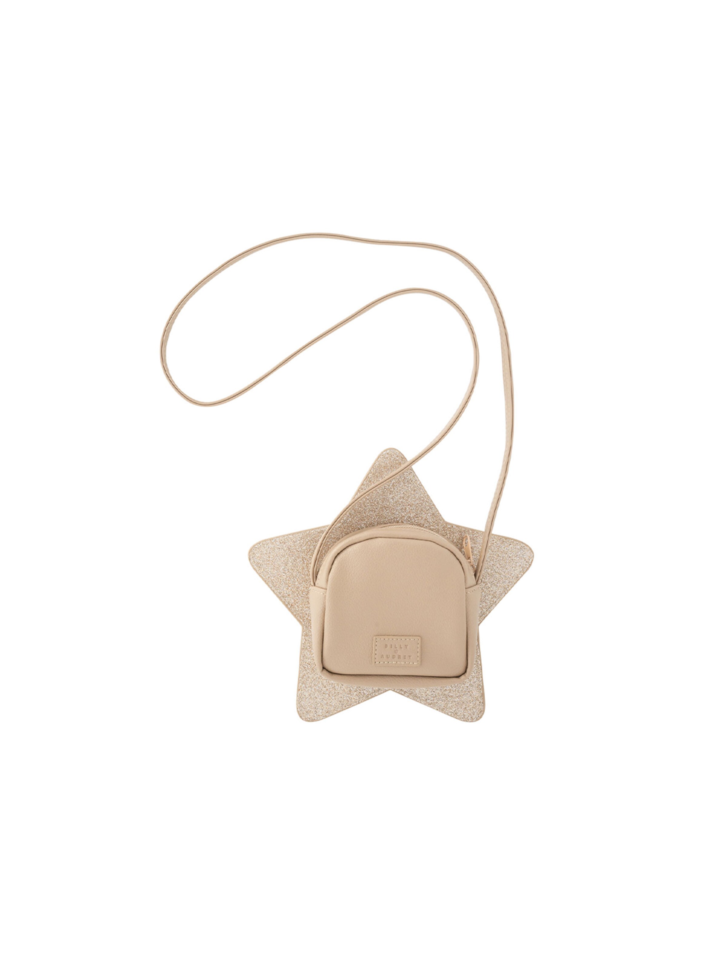 Billy loves Audrey Bag 'Glitzer Stern Tasche für Kinder' in Beige: front