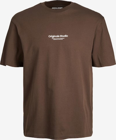 JACK & JONES T-Shirt 'Vesterbro' in braun / weiß, Produktansicht