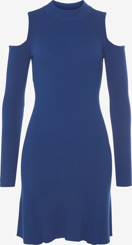 MELROSE Knitted dress in Blue: front