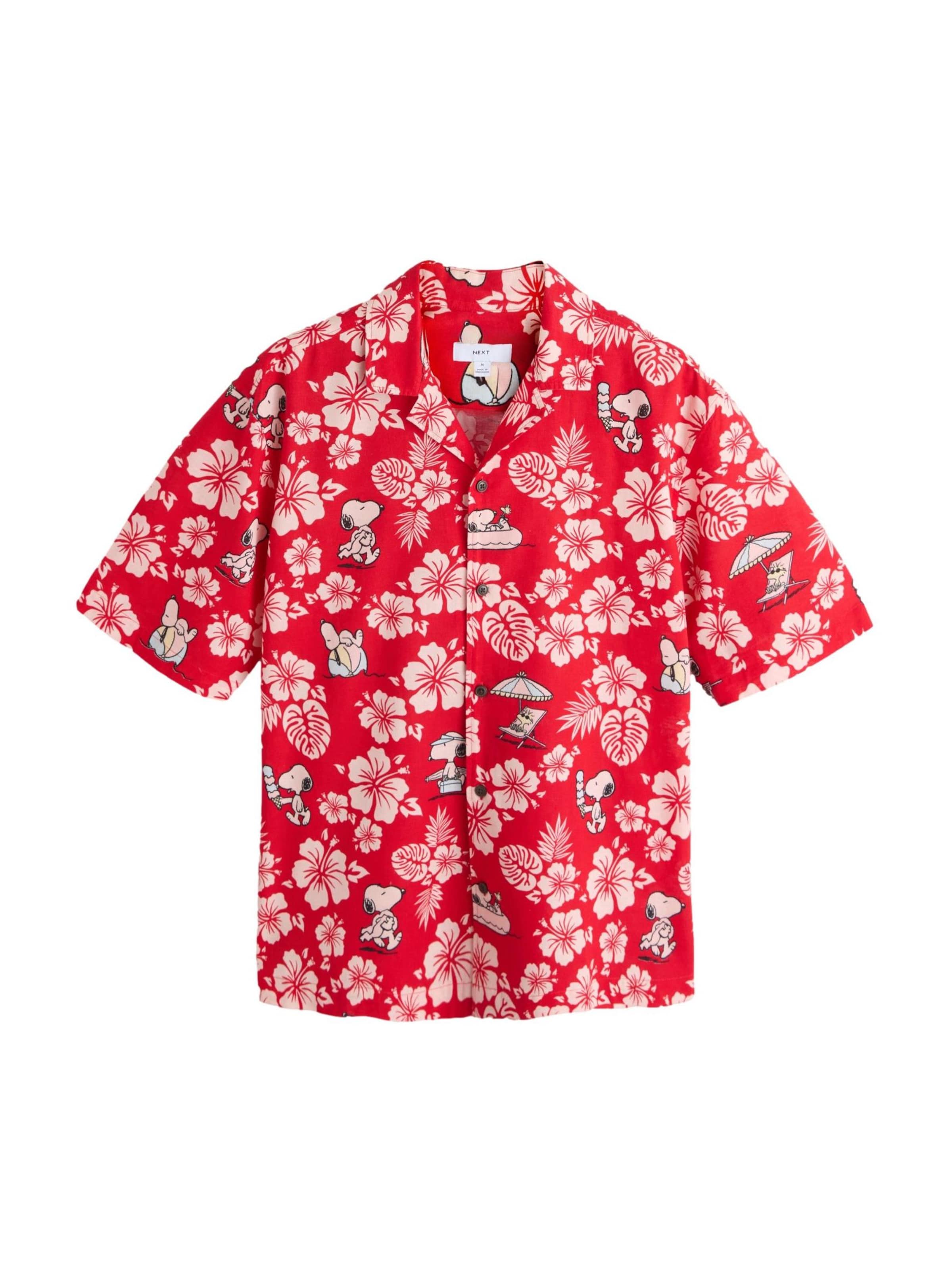 Next Comfort fit Button Up Shirt in Red: front