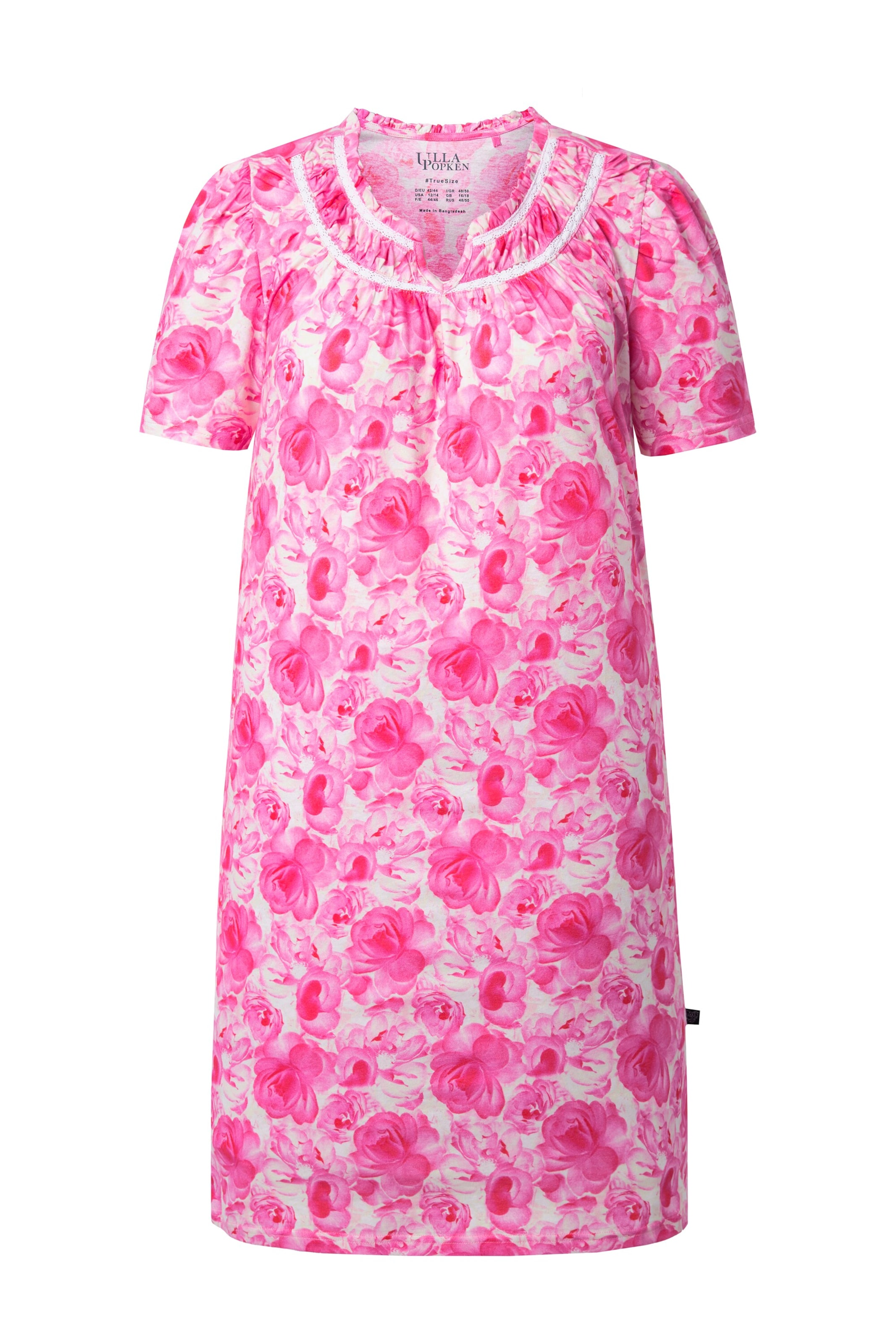 Ulla Popken Nightgown in Pink: front