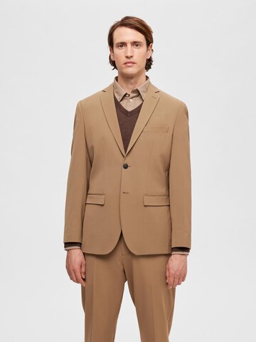 Slim fit Giacca business da completo 'SLHLiam' di SELECTED HOMME in beige: frontale