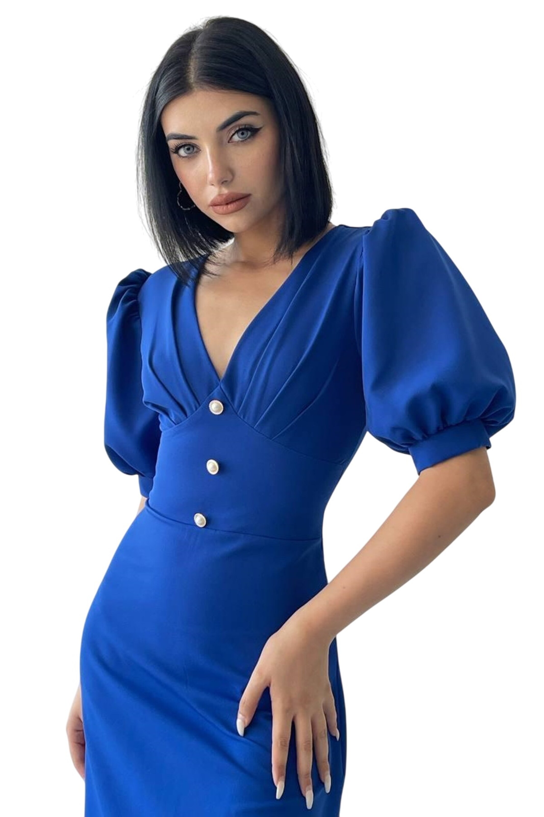 WOMAN VISION Shirt dress in Blue