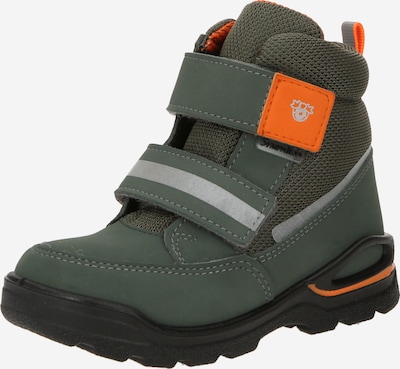 Pepino Sniega apavi 'FLORI', krāsa - pelēks / tumši zaļš / oranžs, Preces skats