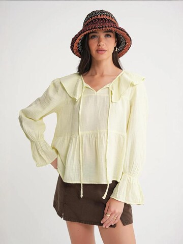 Camicia da donna di MixRay in giallo