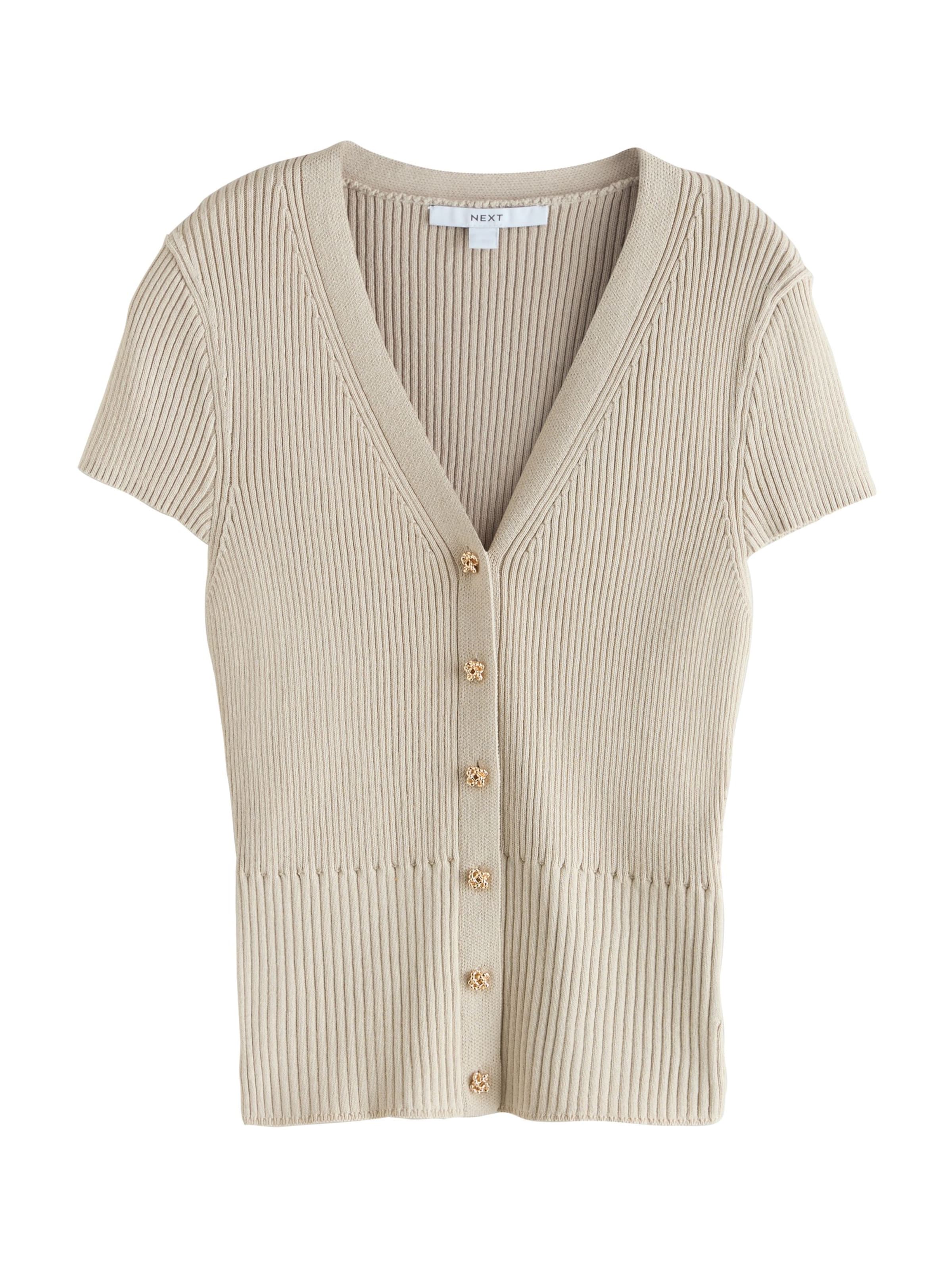 Next Strickjacke in Beige: Vorderseite