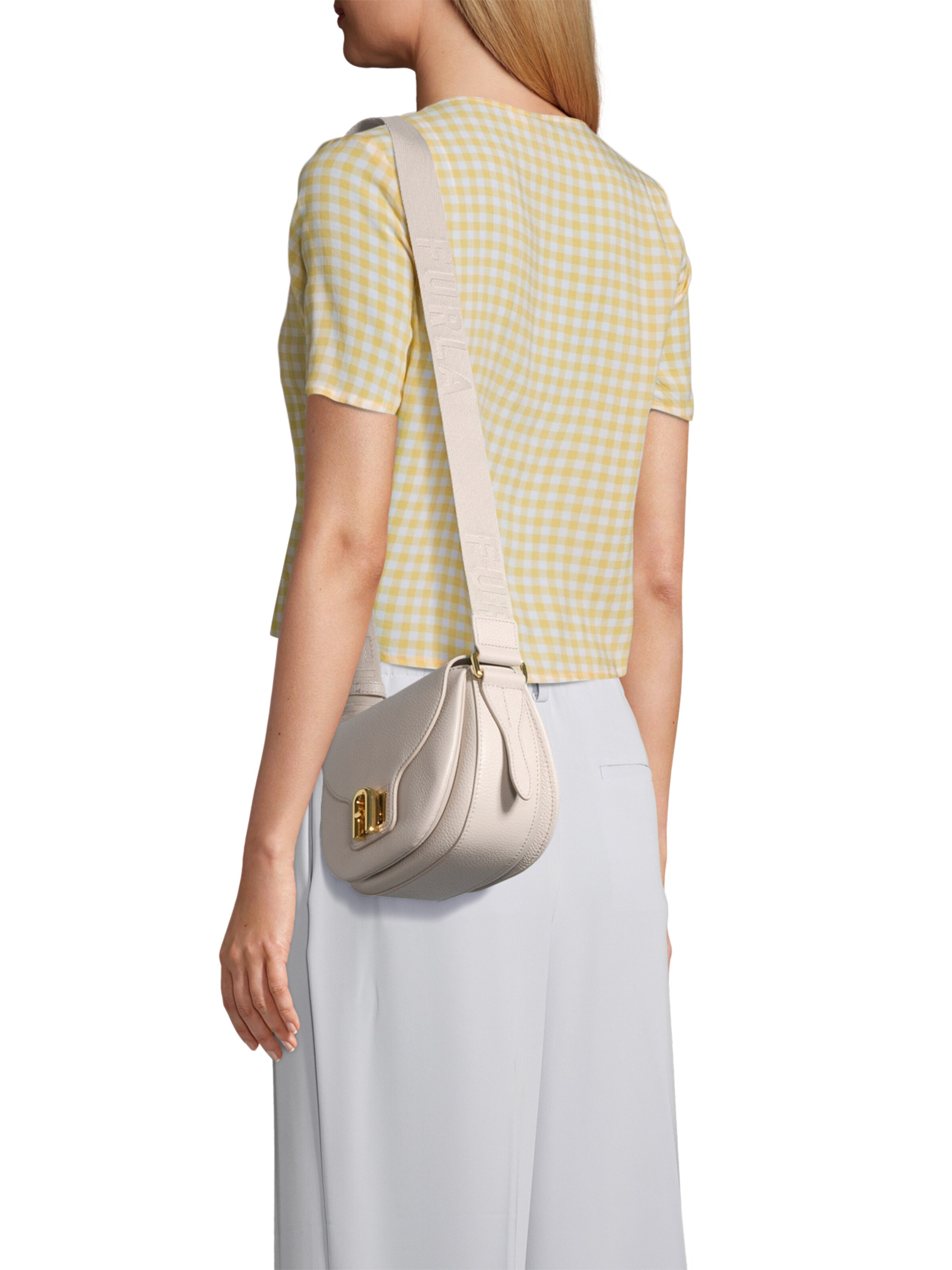 Geantă de umăr 'Lotus' de la FURLA pe alb: față