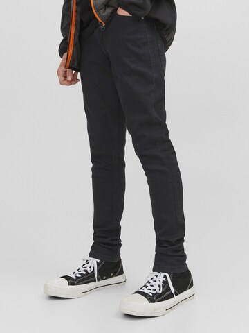Jack & Jones Junior Skinny Džíny 'Liam' – černá: přední strana