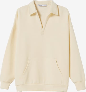 Bershka Sweatshirt i beige: framsida