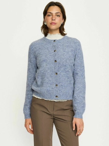 Soft Rebels Gebreid vest ' SRAllison ' in Blauw: voorkant