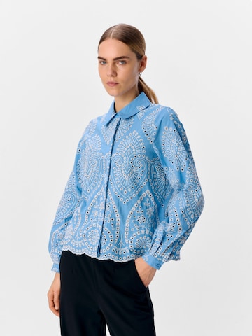 OBJECT Blouse 'BITTEN' in Blauw: voorkant