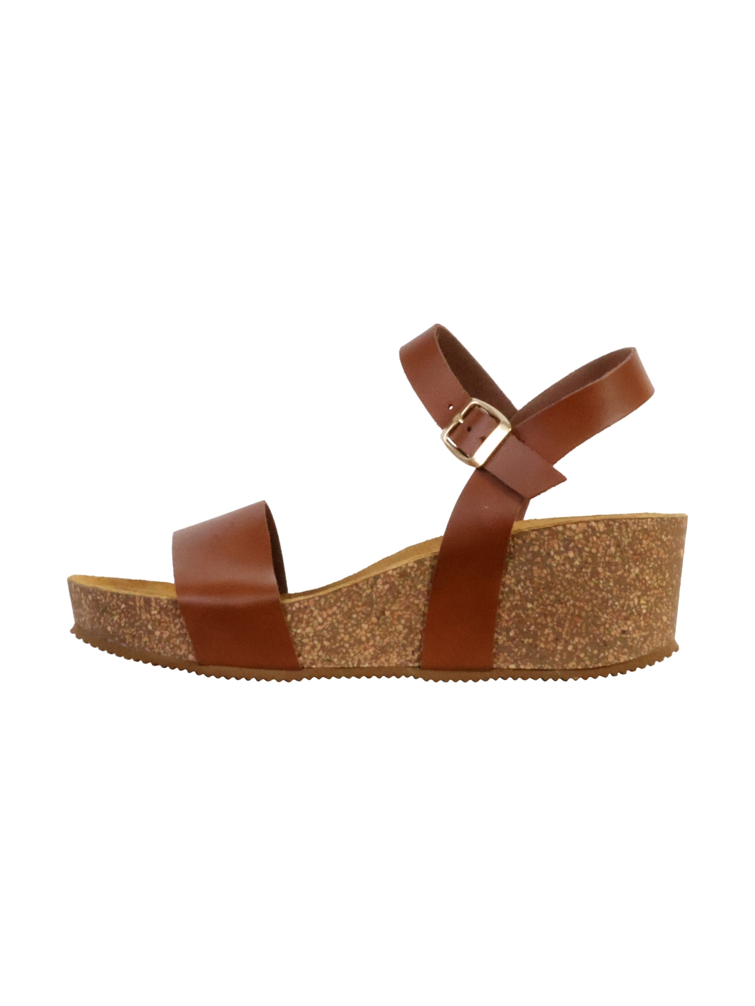 The Divine Factory Sandal in Brown: front