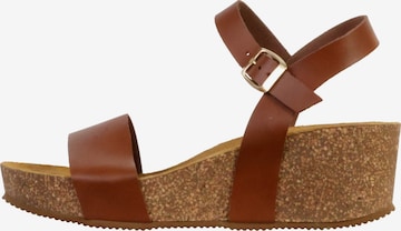 Sandales The Divine Factory en marron : devant