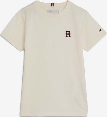 T-Shirt TOMMY HILFIGER en beige : devant