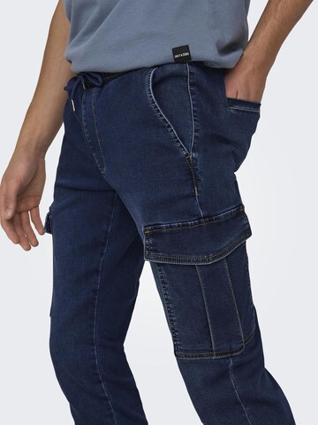 Only & Sons Slimfit Cargojeans 'WEFT' in Blauw