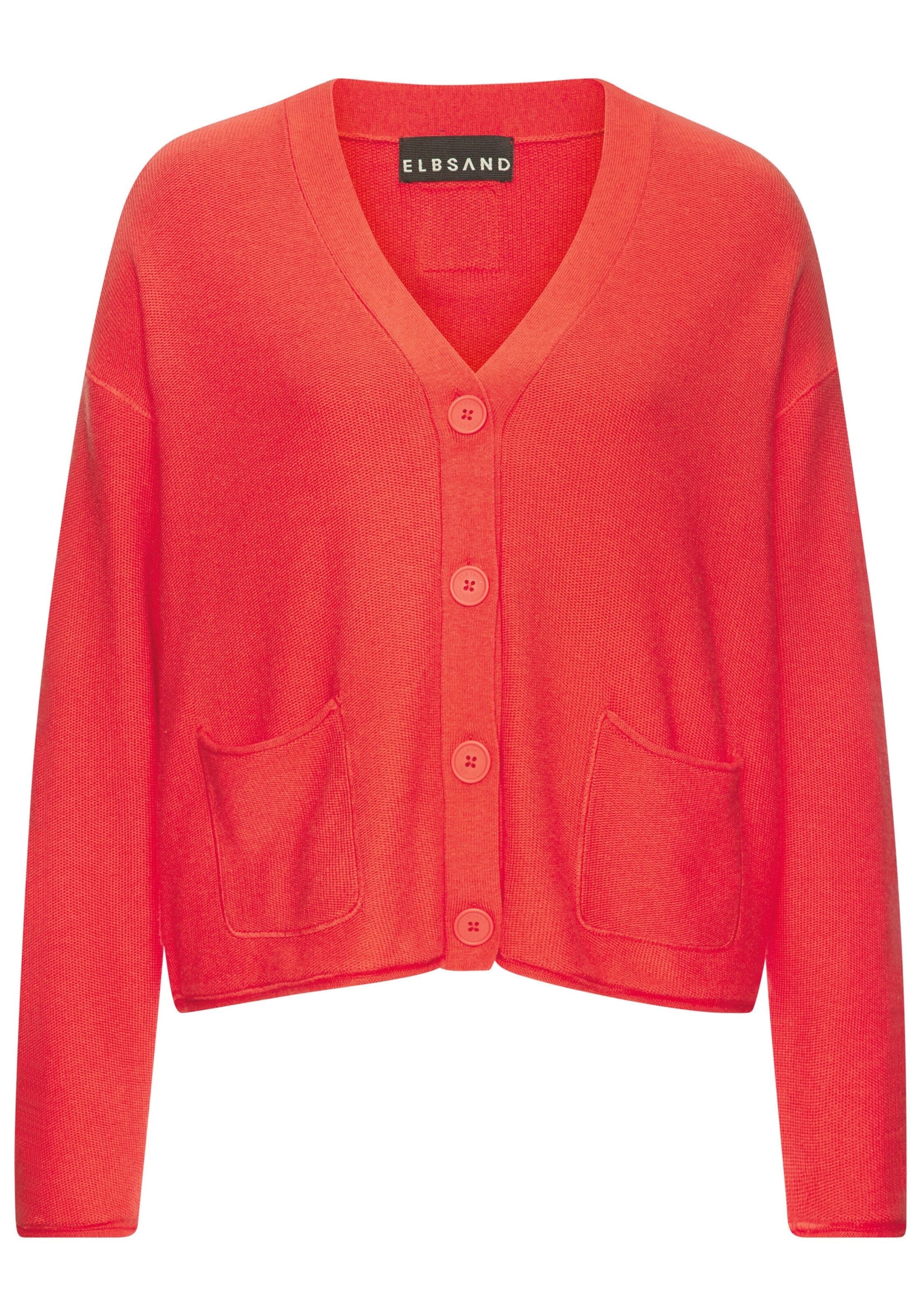 Elbsand Kardigan – červená: přední strana